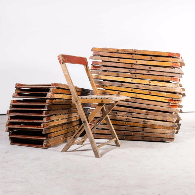 Wood Beech Folding Chair, 1960s For Sale - Image 7 of 10