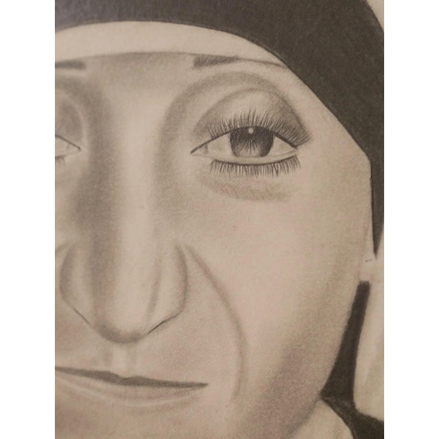 Figurative Mid 20th Century Mother Teresa in Pencil For Sale - Image 3 of 6