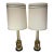 Pair of 1960’s Reverse Painted Glass Lamps by Paul Hanson For Sale