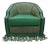 Western-Style Embossed Leather Swivel Barrel Chair For Sale