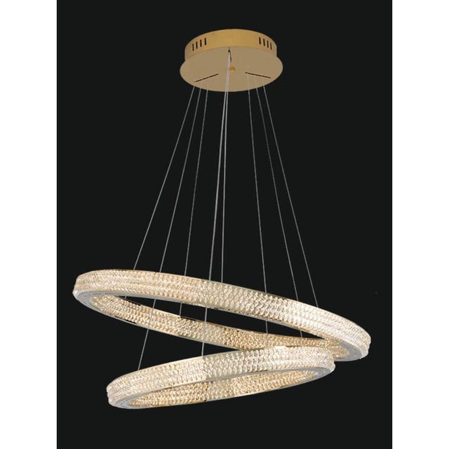 Collection Cerchi Di Luce Chandelier in Metal and Crystal by Jago For Sale - Image 6 of 8