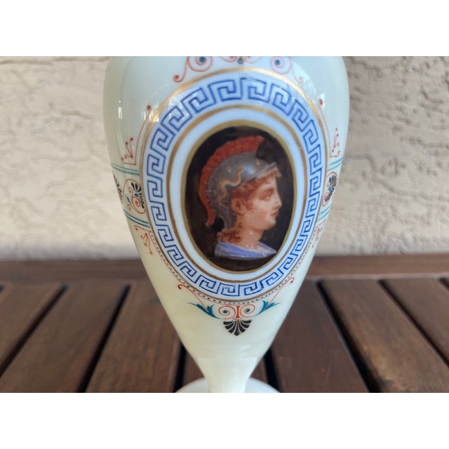 French Antique French Opaline Napolean III Vase For Sale - Image 3 of 7