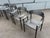 Set of Eight Attributed Artelano Black Leather Arm Chairs, Italy 1980s For Sale - Image 11 of 18