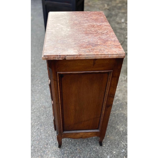 19th Century 19th Century French Marble Top Bedside Chest For Sale - Image 5 of 6