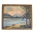 Vintage Mountain Landscape Oil Painting on Board For Sale
