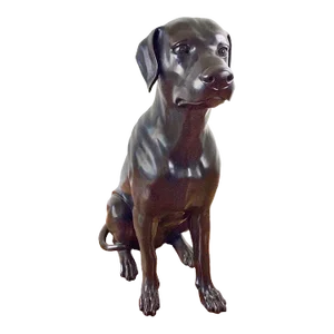 Bronze Life Size Chocolate Labrador, Lake Geneva Studio