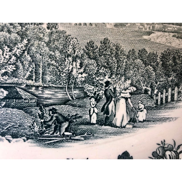 Mid 20th Century Royal Worcester Palissy "Avon Scenes" Hand Engraved Porcelain Platter For Sale - Image 5 of 10