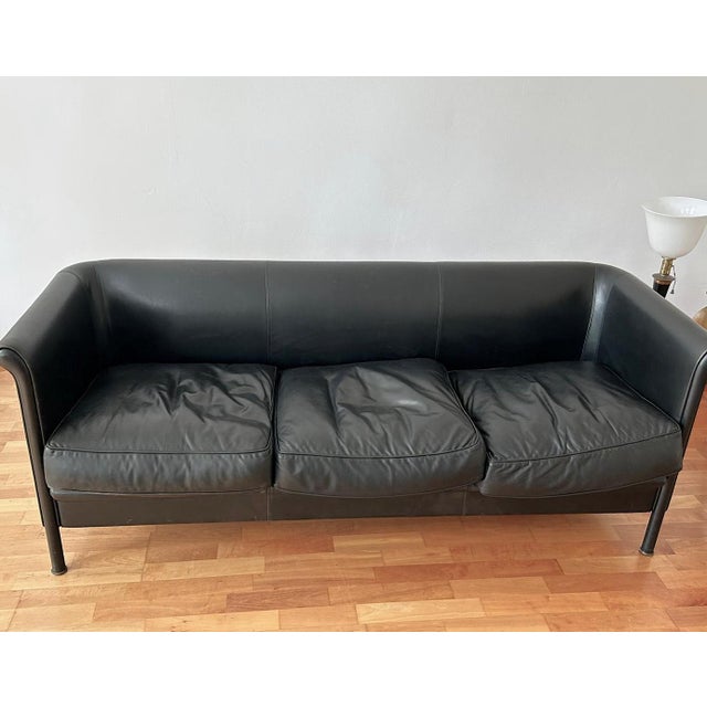 Vintage Italian Leather Sofa by Antonio Citterio for Moroso, 1980s For Sale - Image 6 of 6