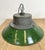 Industrial Green Enamel and Cast Iron Pendant Light, 1960s For Sale - Image 12 of 16