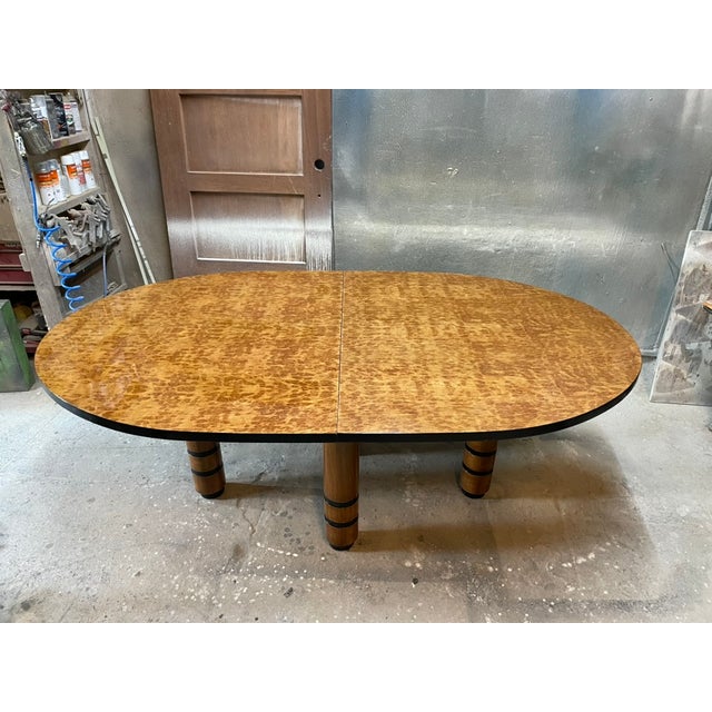 Exceptional Exotic Burl Wood Race Track Oval Dining or Conference Table For Sale - Image 10 of 16