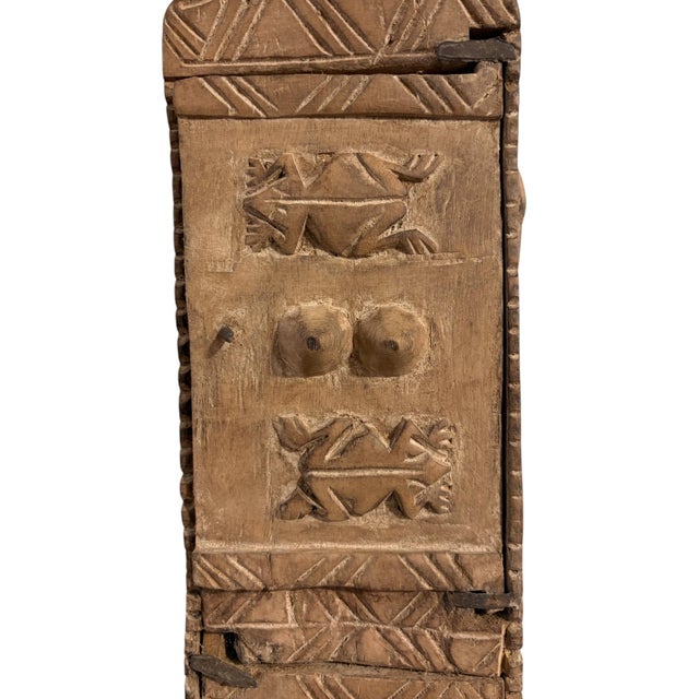 1980s Vintage Unique Dogon Hand Carved Wooden Box Mali 26" H For Sale - Image 5 of 6