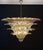Glass Palmette Ceiling Light in Amber and Trasparent Glasses, 1990 For Sale - Image 7 of 18
