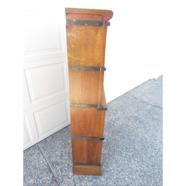 English Antique English Oak Stacking Lawyers Bookcase For Sale - Image 3 of 18