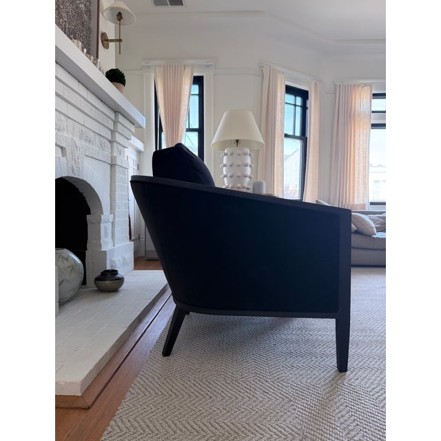 Restoration Hardware Restoration Hardware French Contemporary Barrelback Chair For Sale - Image 4 of 7