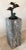 Stone Vintage Marble Pillar Custom Accent/Side/Plant Table Gray, Salmon, Cream Marble. For Sale - Image 7 of 12
