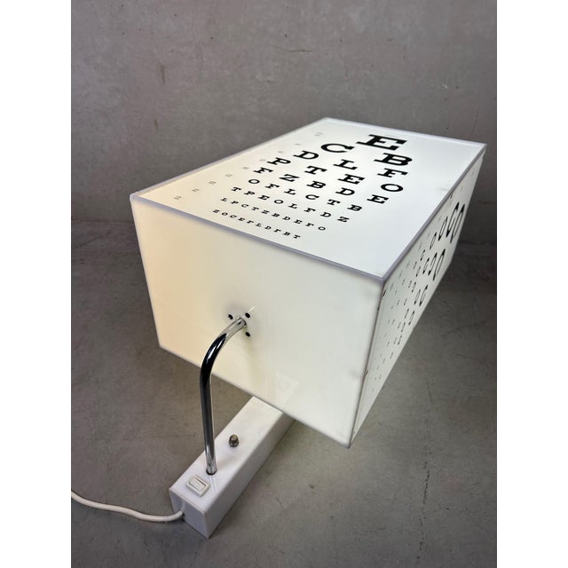 Black Vintage Illuminated Reading Test for Ophthalmologists, 1980s For Sale - Image 8 of 13