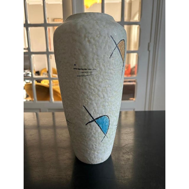 large West Germany ceramic vase, 1950s, large West Germany ceramic vase, 1950s This piece has an attribution mark, I am...