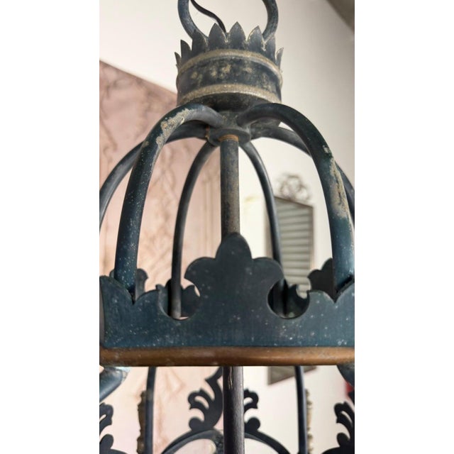 Early 20th Century French Gothic Revival Lantern Pendant For Sale - Image 5 of 16