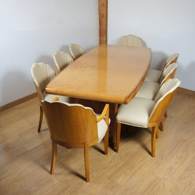 Art Deco Eight Seater Dining Suite from Hille of London, 1930s, Set of 9 For Sale - Image 16 of 16