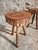 Brown Vintage Wooden Stools, France, 1960s, Set of 2 For Sale - Image 8 of 18
