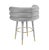 Transitional Betty Grey Velvet Counter Stool For Sale - Image 3 of 7