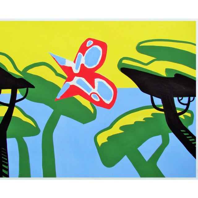 Meridional VI, 2013 Tempera on Paper 70 x 100 cm The series "Meridional" from 2014 shows colorful landscapes under some...