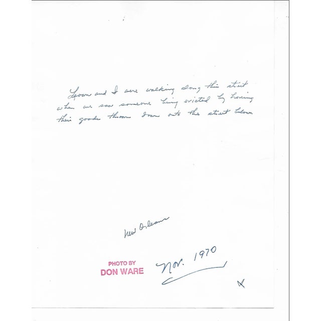 1970 black and white photo by Los Angeles photographer Don Ware of an eviction in the French Quarter in New Orleans,...