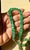Modern Gia Certified 110 Ct Natural Oval Emerald Necklace, 14 K Gold 57.3 Gm , 18 " For Sale - Image 3 of 8