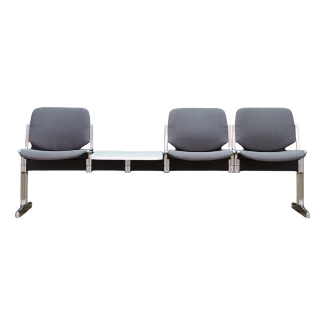 Danish Grey Aluminium Bench, 1960s For Sale