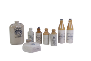 Glazed Stoneware Bottle Set, 1931, Set of 8