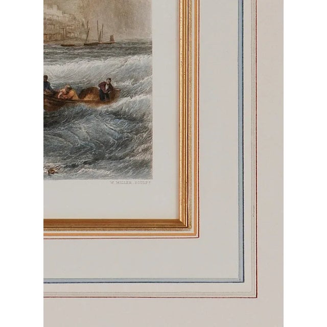 Mid 19th Century Fishing Off Hastings, England: A Framed 19th C. Engraving After J. M. W. Turner, 1859 For Sale - Image 5 of 6