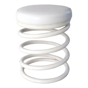 1980's Postmodern Steel Spring Stool by the Helix Company