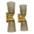 Pair of Modern Murano Glass and Brass Double Cone Sconces For Sale