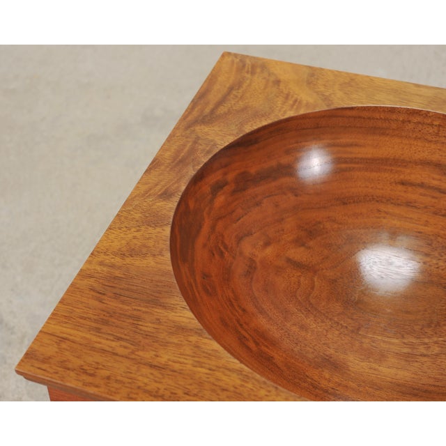 Wood Neoclassical Greco-Roman Walnut Bubinga Rosewood Signed Bowl For Sale - Image 7 of 18