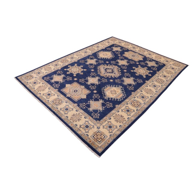 Shabby Chic 1990s Shabby Chic Ziegler Bernarda Blue Beige Hand-Knotted Wool Rug - 10'0'' X 13'5'' For Sale - Image 3 of 7