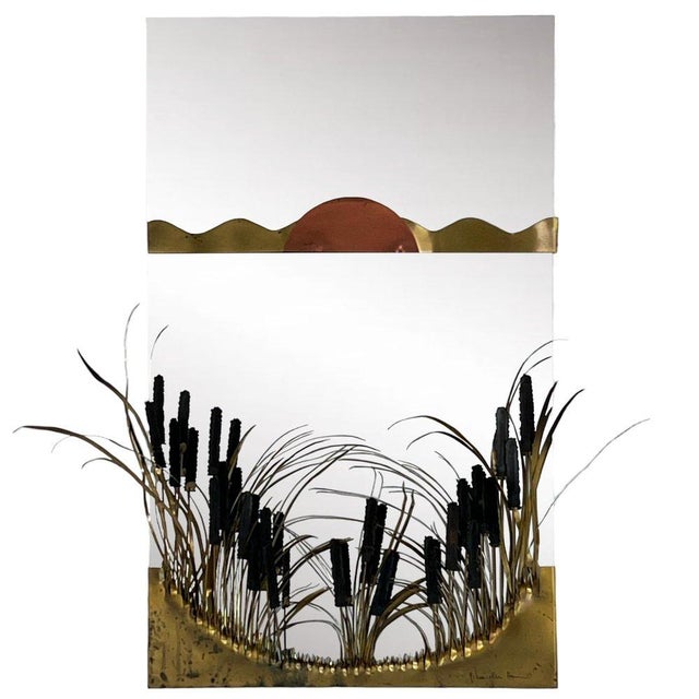 Mirror Sculpture in Copper and Brass, 1970s For Sale - Image 12 of 12