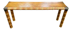 Campaign Style Faux Bamboo Console