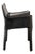 Late 20th Century Set of 4 Mario Bellini for Cassina Cab 413 Black Leather Modern Dining Armchairs For Sale - Image 5 of 11