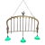 Early 20th Century Rustic Bedframe Chandelier With Swan Motif For Sale