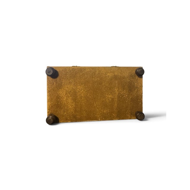 Vintage Sarreid Ltd. Spanish Brass-Clad Two-Drawer Campaign Chest For Sale - Image 10 of 11