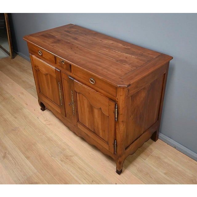 Brown Mid-19th Century Louis XV Cherrywood Buffet For Sale - Image 8 of 17