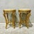 2020s French Style Nesting Side Tables – Set of 2 With Beige Finish, Marble Tops & Gold Leaf Details For Sale - Image 5 of 6