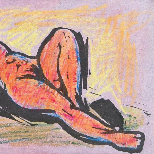 1950s 'Reclining Nude' by Wedo Georgetti, California Fauve Post-Impressionist, deYoung Museum For Sale - Image 5 of 9