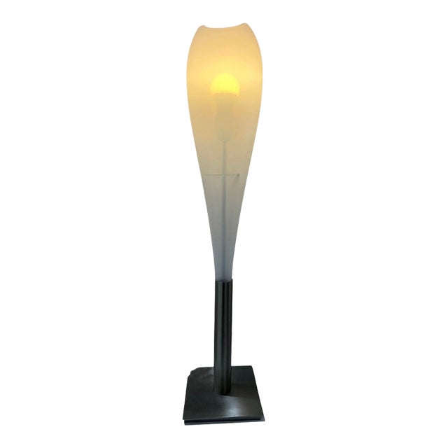 Tulip Murano Glass Table Lamp by Mazzega For Sale