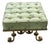 1940s Gorgeous Antique Louis XVI Style Ottoman Silk Tufted Scrolled Feet For Sale