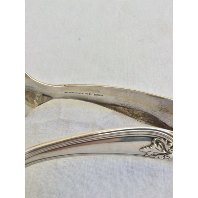 Tiffany and Co. Antique Tiffany & Company Silver Asparagus Tongs For Sale - Image 4 of 6