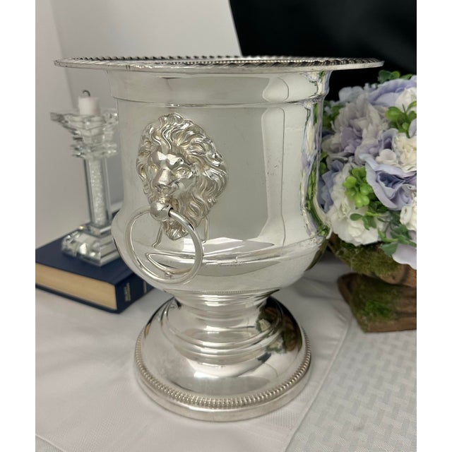 Vintage German Champagne Bucket Silver Plated Ice Bucket For Sale - Image 11 of 11