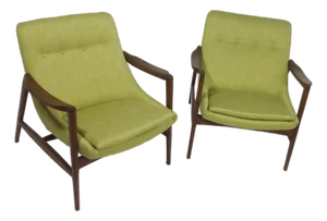 Modern Mid Century Lounge Chairs- A Pair