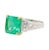 Gia Certified 2.91 Carat Colombian Emerald & Diamond Platinum Ring, Size 6 For Sale - Image 4 of 6