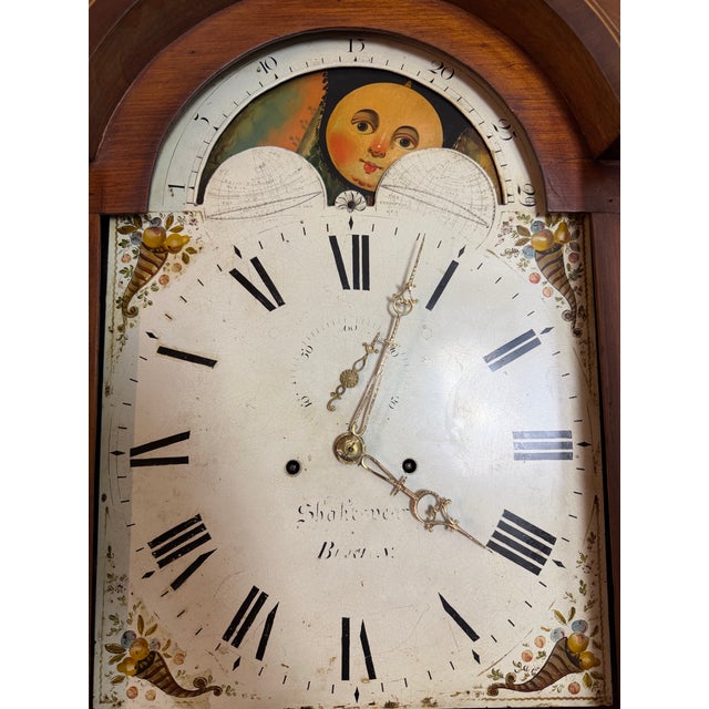 This listing is for a gorgeous antique English grandfather/ long case clock. This piece dates to the late Georgian Period...